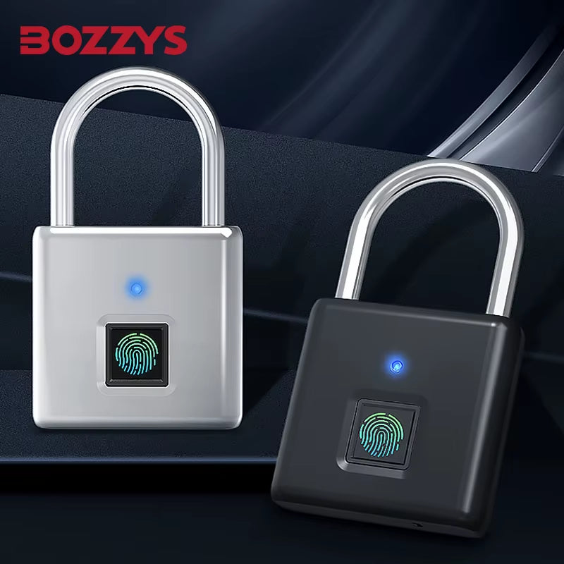 Fingerprint Padlock Smart Lock 05S Unlock 180 Days Battery IP55 Waterproof Type-C Rechargeable for Luggage Backpack Gym Locker