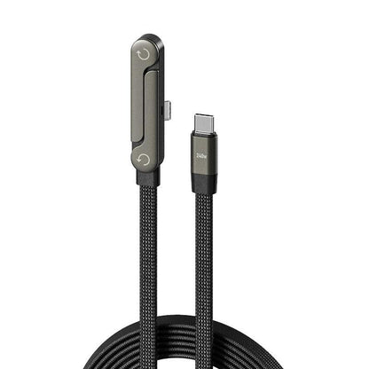 Invisible Holder Charger Cable with Stand, 240W Super Fast Charging 2-In-1 Fast Charging Cord & Phone Stand for Gaming, Office, Car Travel, Compatible with Type-C Charging Cable Black