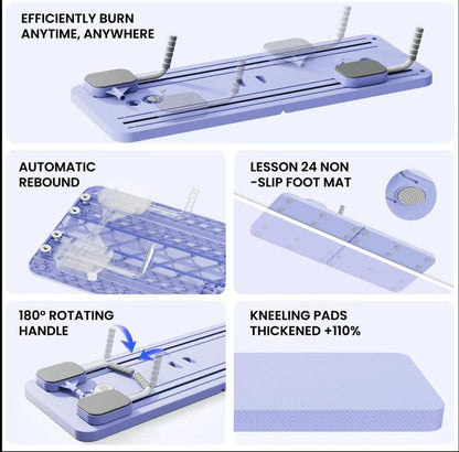 Terragym Pilates Board,Multi-Functional Ab Exercise Board,Foldablehome Pilates Reformer with Knee Mat ,Timer Andresistance Bands,Abs Workout Equipment Forabdominal & Core Strength Training #Tiktokshopblackfriday #Tiktokshopcybermonday