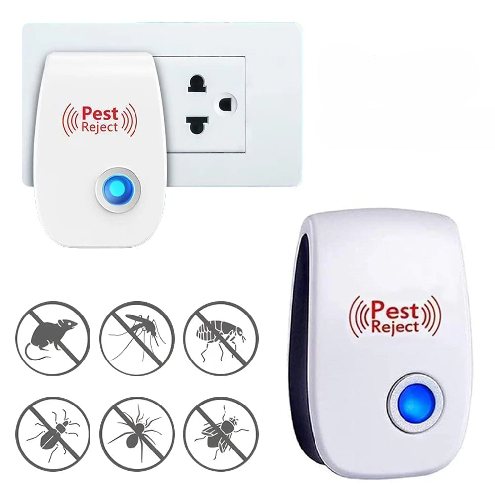 6Pcs Ultrasonic Pest Repeller Insect Bug Repeller Long Range Pest & Insect Deterrent Multi-Function for Roach Rodent Mouse Bugs