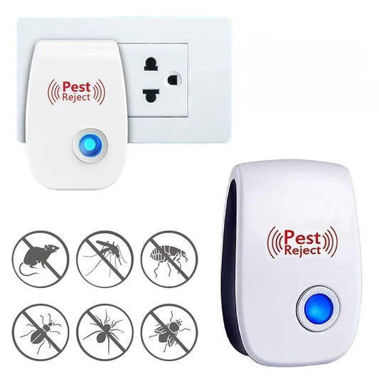 6Pcs Ultrasonic Pest Repeller Insect Bug Repeller Long Range Pest & Insect Deterrent Multi-Function for Roach Rodent Mouse Bugs