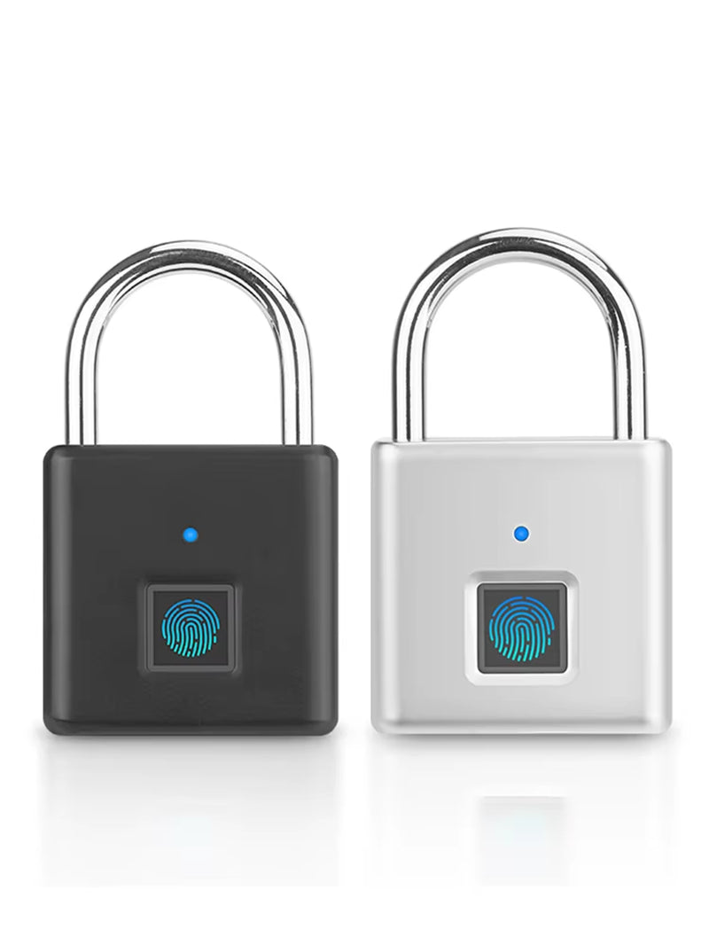 Fingerprint Padlock Smart Lock 05S Unlock 180 Days Battery IP55 Waterproof Type-C Rechargeable for Luggage Backpack Gym Locker