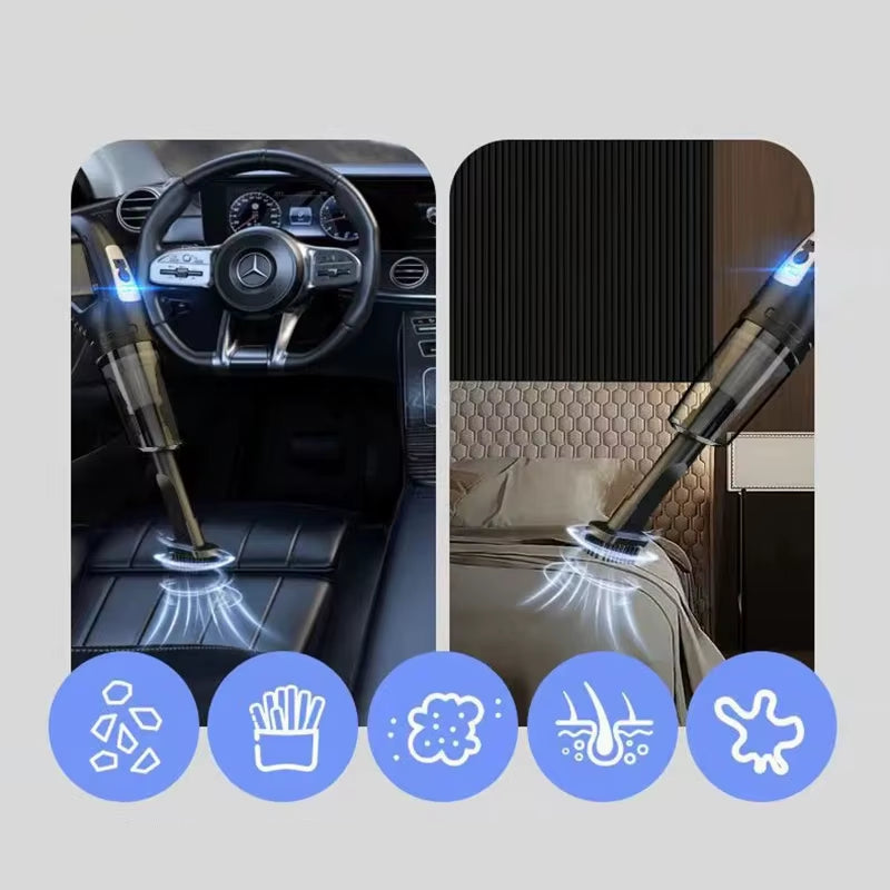 Car Multipurpose Vacuum Cleaner Handheld Powerful Suction Rechargeable Car and Home Dual Use Small Wireless Vacuum Cleaner