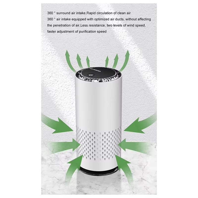 Electric Air Purifier Air Purifier for Car House Negative Air Purifier White