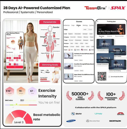 Terragym Pilates Board,Multi-Functional Ab Exercise Board,Foldablehome Pilates Reformer with Knee Mat ,Timer Andresistance Bands,Abs Workout Equipment Forabdominal & Core Strength Training #Tiktokshopblackfriday #Tiktokshopcybermonday