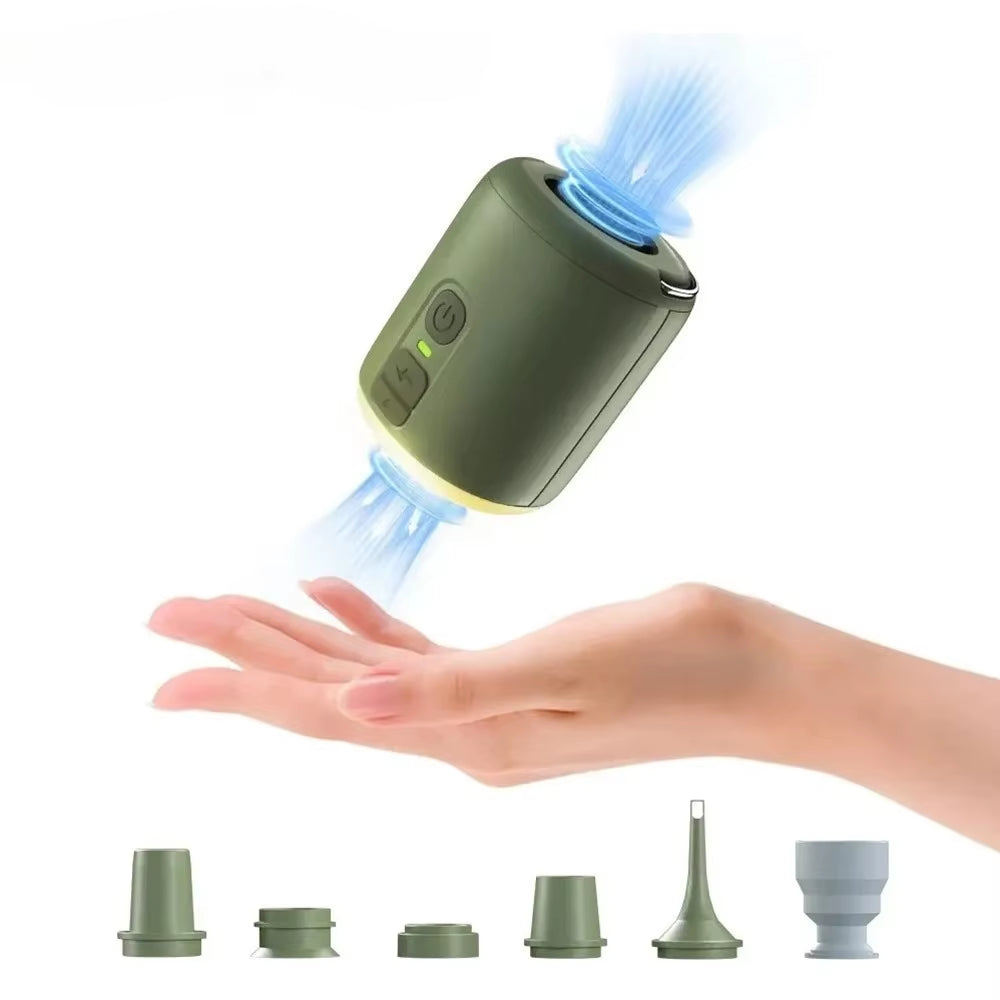 Tiny Air Pump with Camping Lantern 4.5Kpa Air Pump with Magnetic Design for Inflatable Air Mattress Sleeping Pads